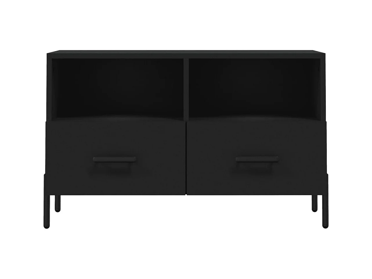 Mueble para TV  | Gabinete de TV |  Mueble de salón madera contrachapada negro 80x36x50 cm