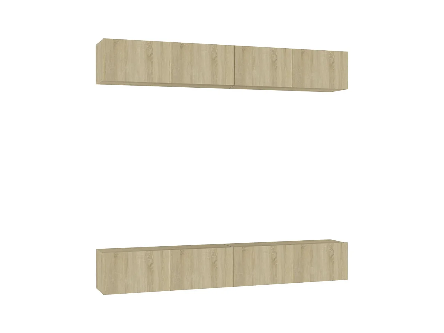 Juego de muebles de salón | Gabinetes de TV |  Muebles de TV 4 piezas roble Sonoma 100x30x30 cm