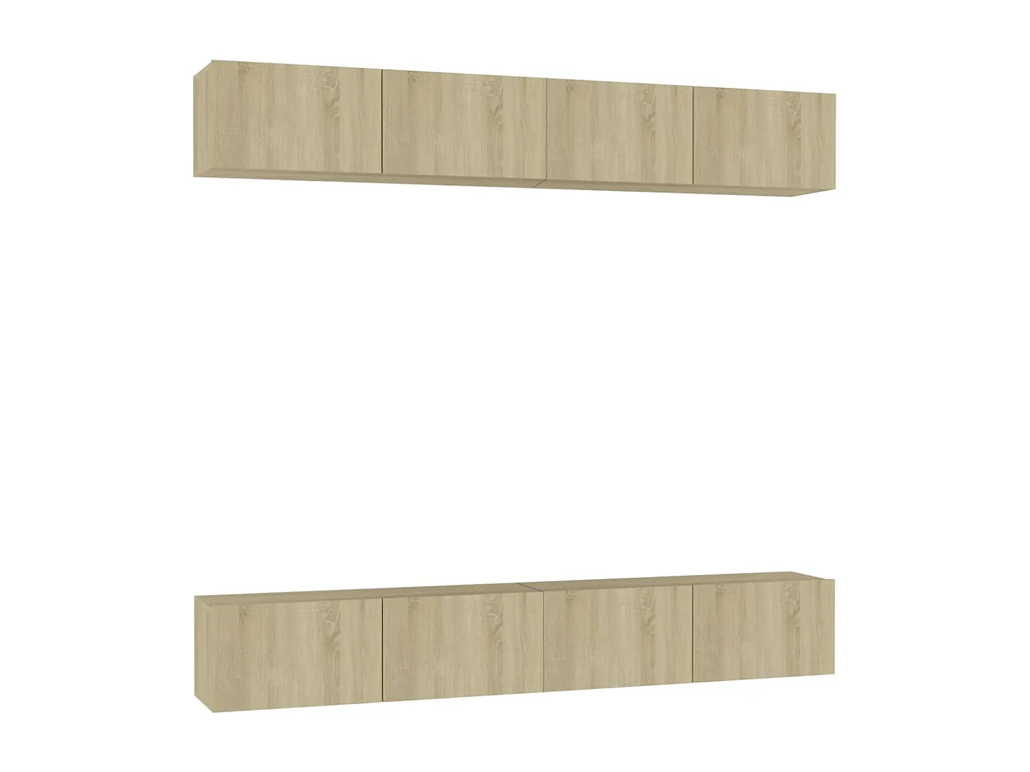 Meubles TV | Bancs TV | Armoires TV 4 pcs Chêne sonoma 100x30x30 cm Bois d'ingénierie
