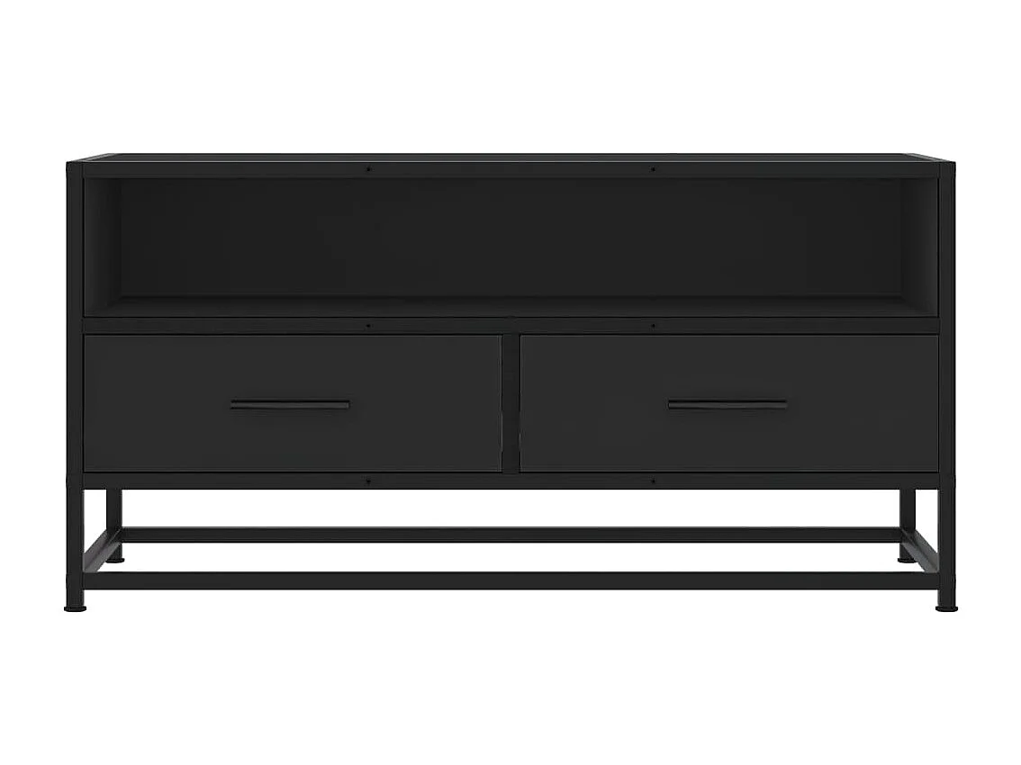 Mueble de TV | Mueble de salón madera de ingeniería y metal negro 80x34,5x40 cm