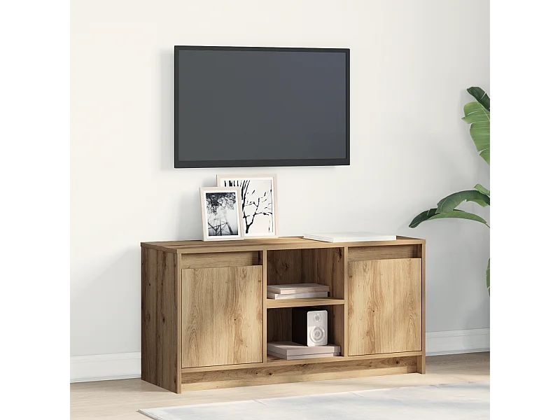 Gabinete de TV | Mueble de TV | Mueble de salón Marrón 100 x 34 x 50 cm Madera contrachapada