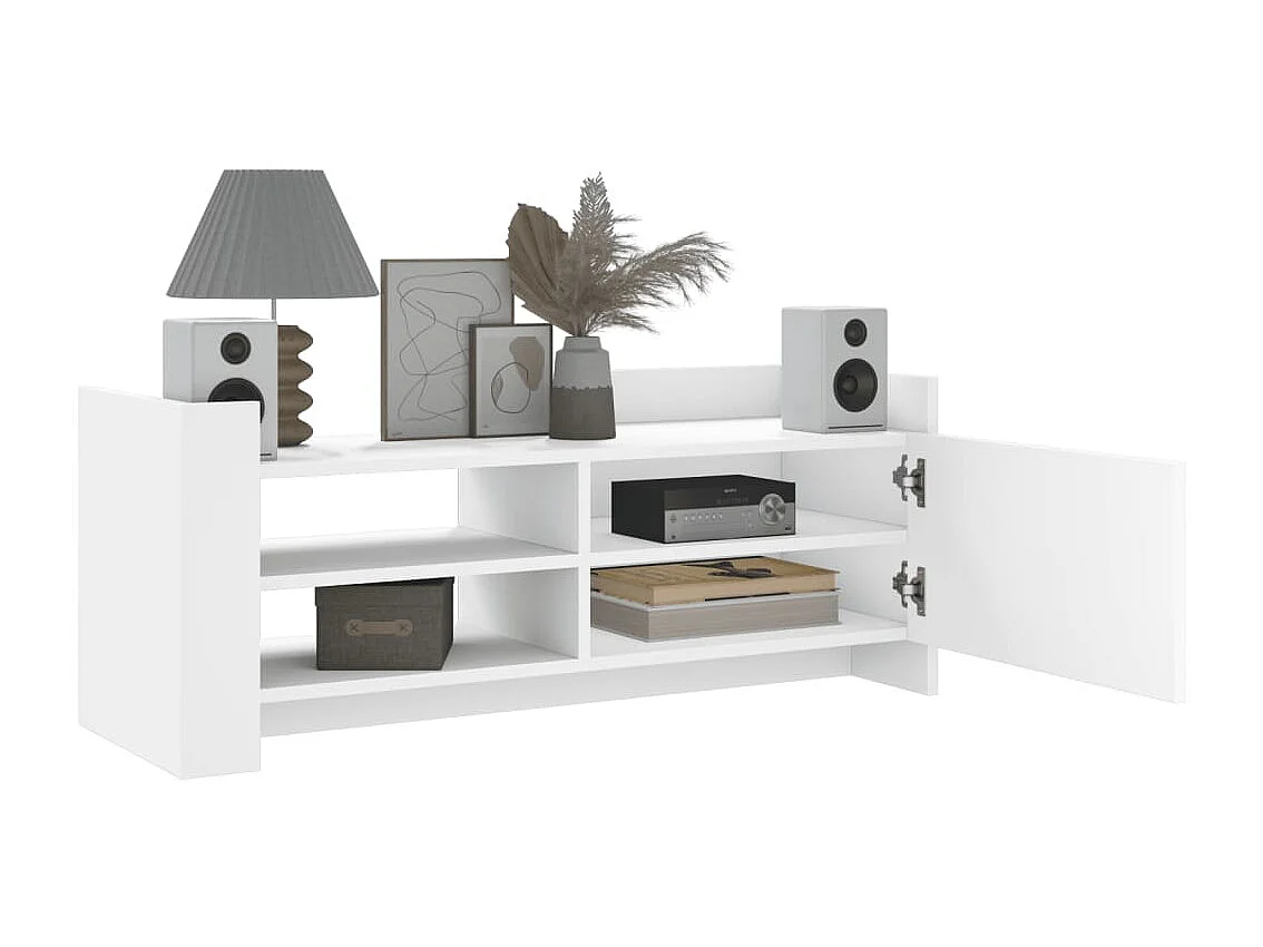 Mueble para TV  | Gabinete de TV |  Mueble de salón madera contrachapada blanco 100x35x40 cm