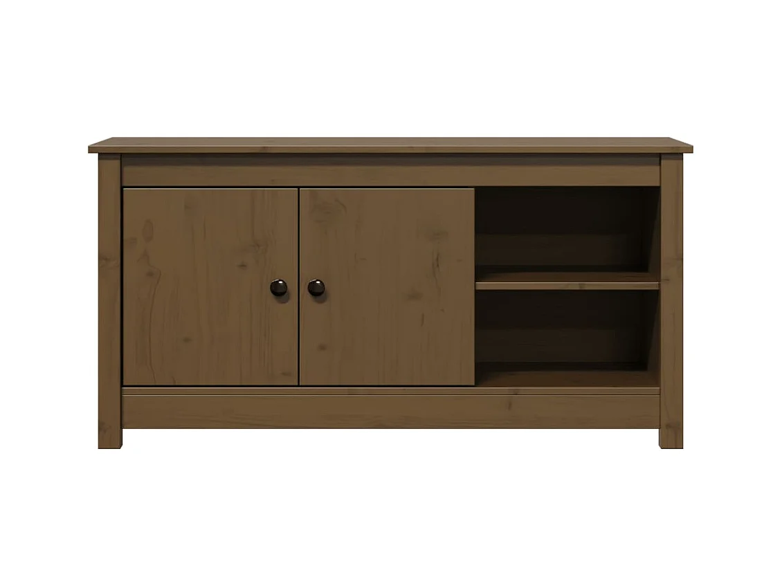 Mueble de TV | Mueble de salón madera maciza de pino marrón miel 103x36,5x52 cm
