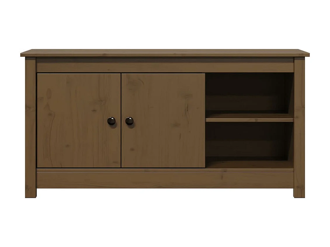 Meuble TV | Banc TV | Armoire TV Marron miel 103x36,5x52 cm Bois de pin massif