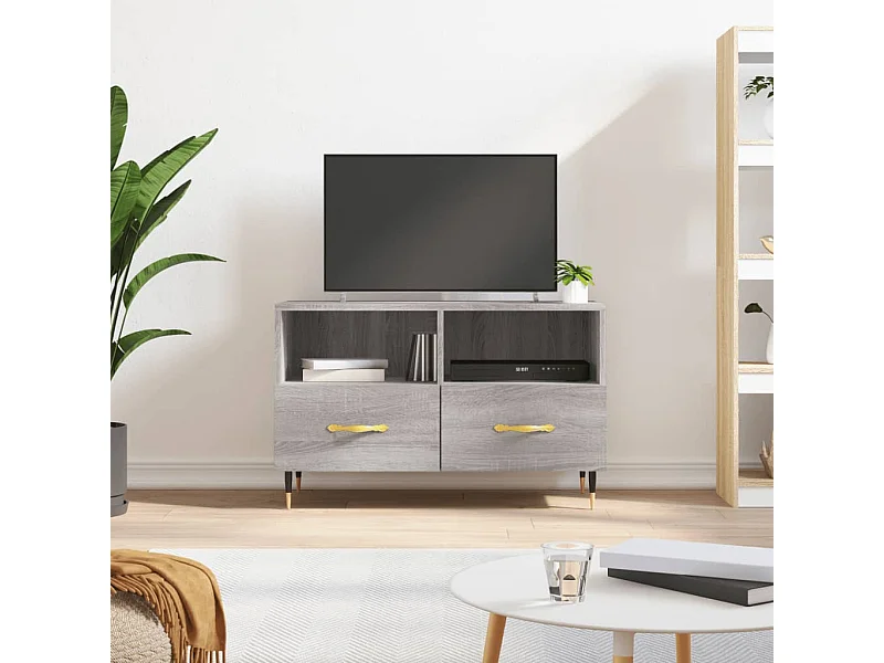 Mueble de TV | Mueble de salón madera de ingeniería gris Sonoma 80x36x50 cm