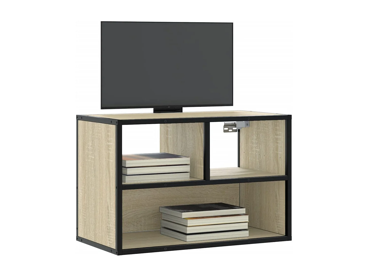 Tv-meubel | Tv-Bank | TV-kast60x31x39,5 cm bewerkt hout metaal sonoma eikenkleurig