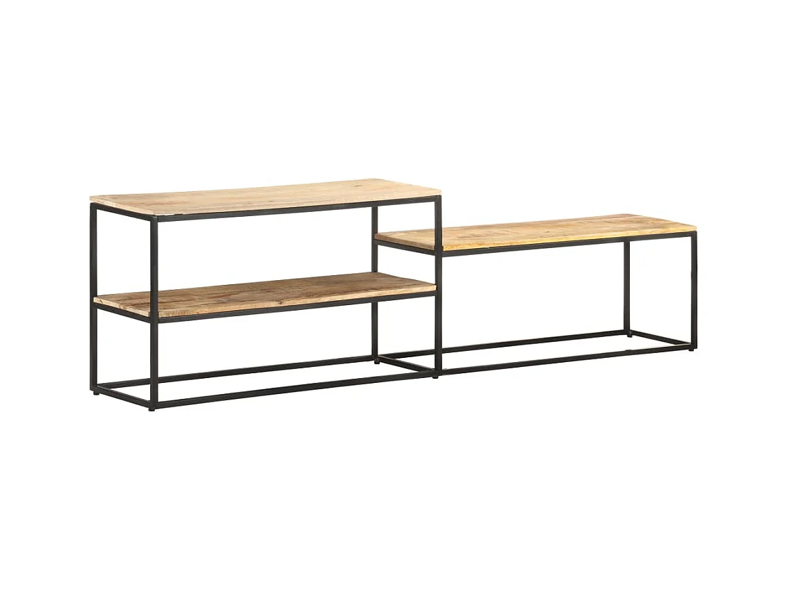 Mueble para TV  | Gabinete de TV |  Mueble de salón de madera maciza de mango rugosa 180x30x50 cm