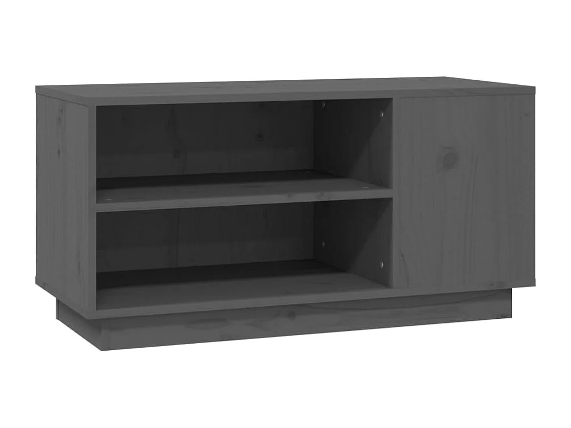 Meuble TV | Banc TV | Armoire TV Gris 80x35x40,5 cm Bois de pin massif