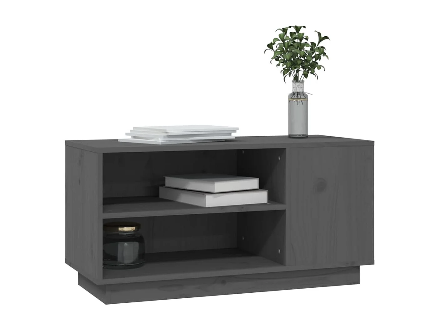 Meuble TV | Banc TV | Armoire TV Gris 80x35x40,5 cm Bois de pin massif