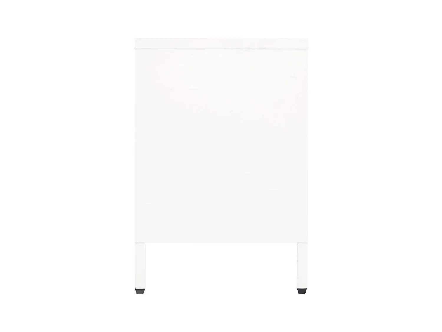 Mueble TV | Mueble para el televisor acero y vidrio blanco 105x35x52 cm