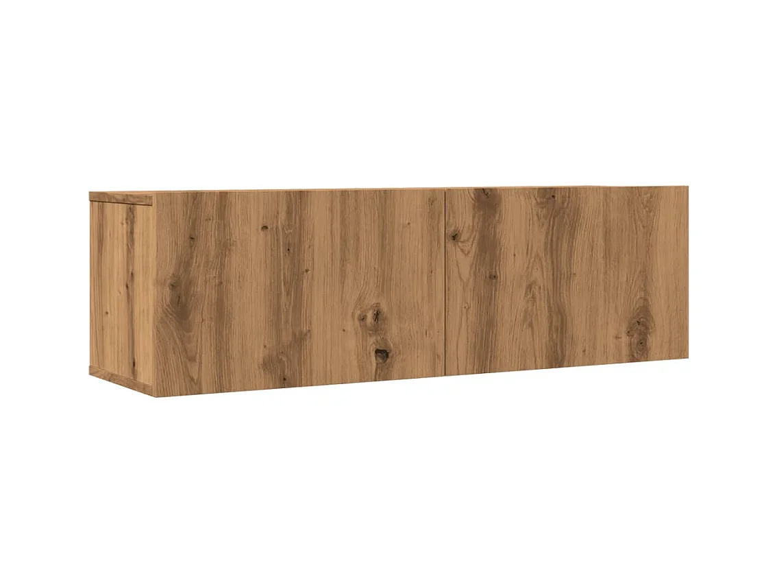 Tv-meubels | Tv-Banken | TV-kasten 2 st wandgemonteerd 100x30x30 cm artisanaal eiken