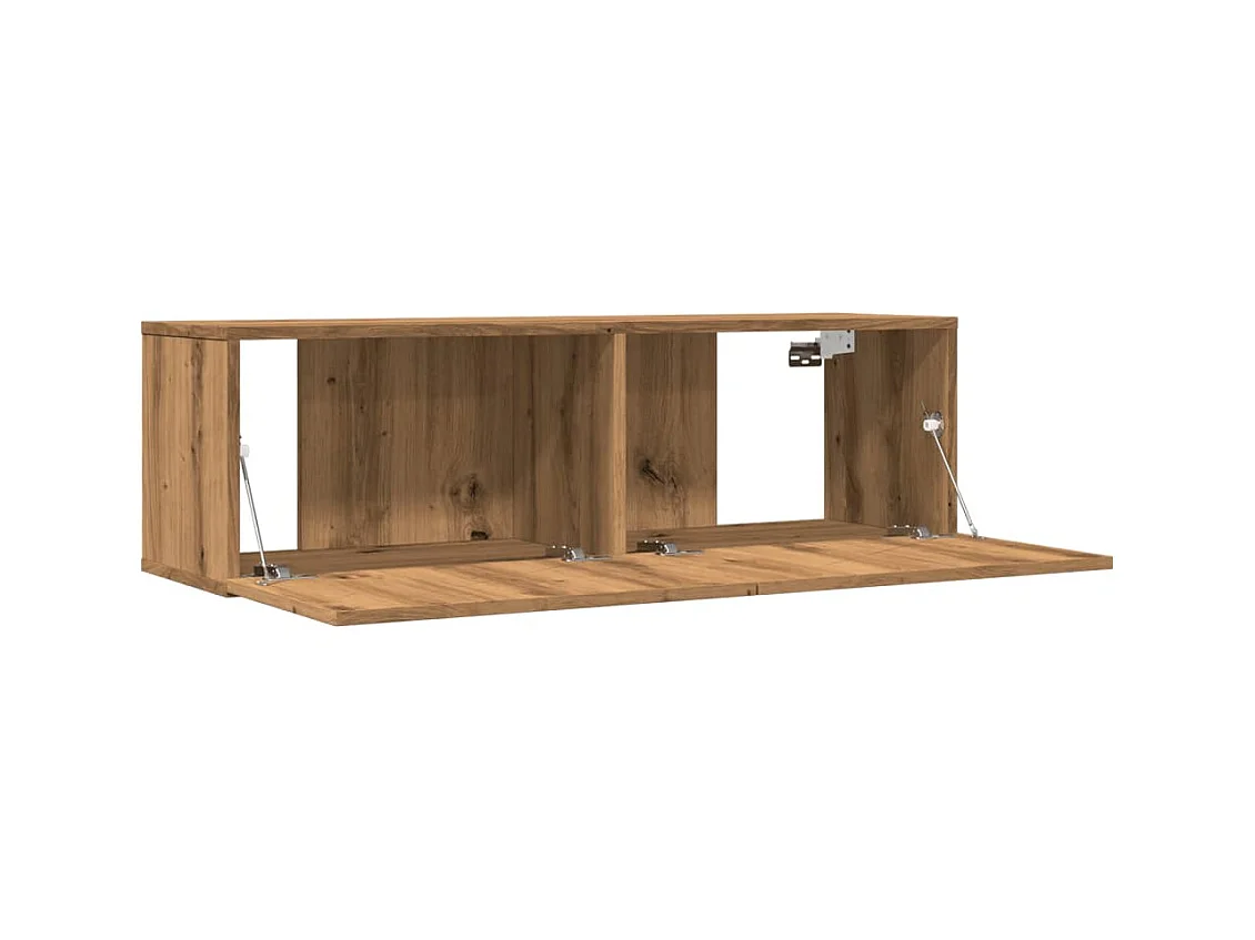Tv-meubels | Tv-Banken | TV-kasten 2 st wandgemonteerd 100x30x30 cm artisanaal eiken