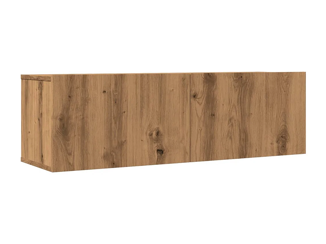 Tv-meubels | Tv-Banken | TV-kasten 2 st wandgemonteerd 100x30x30 cm artisanaal eiken