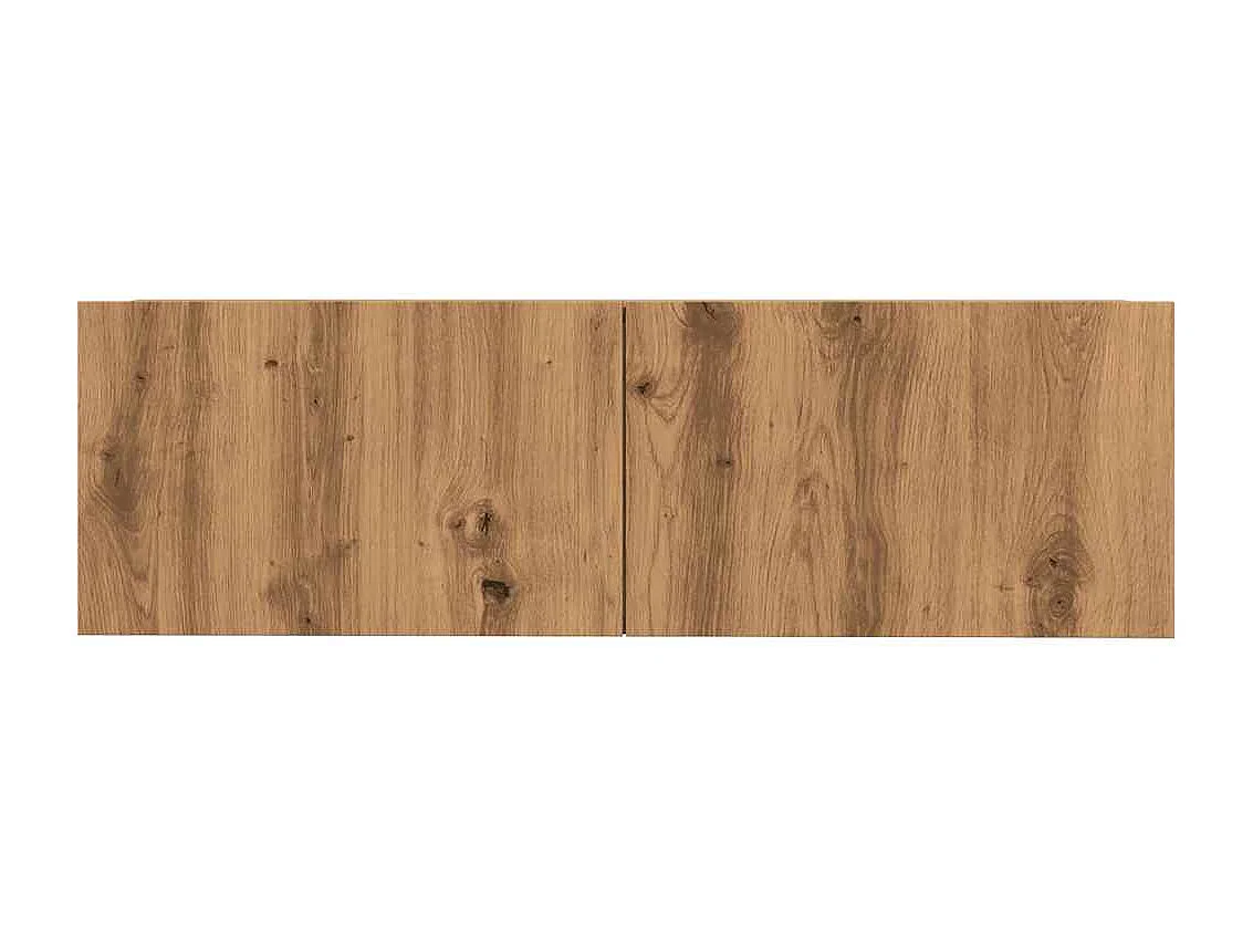 Tv-meubels | Tv-Banken | TV-kasten 2 st wandgemonteerd 100x30x30 cm artisanaal eiken