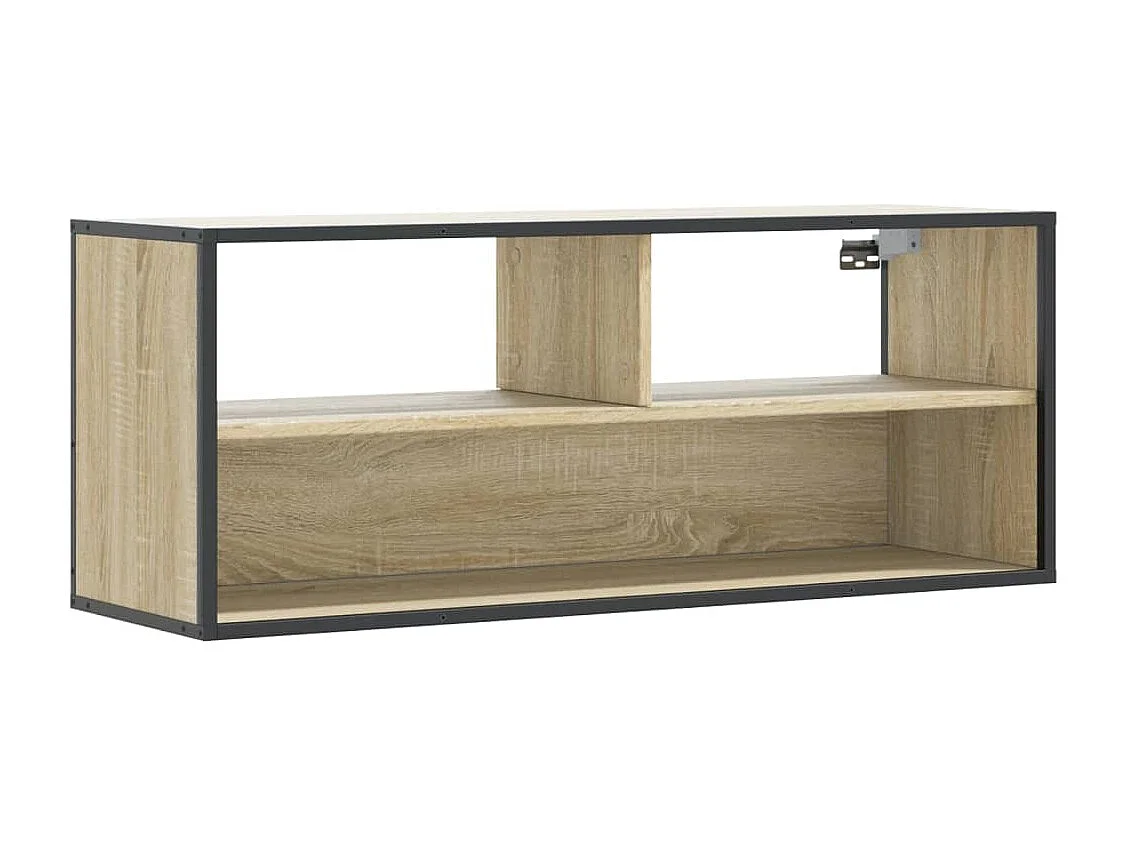 Tv-meubel | Tv-Bank | TV-kast100x31x39,5cm bewerkt hout metaal sonoma eikenkleurig