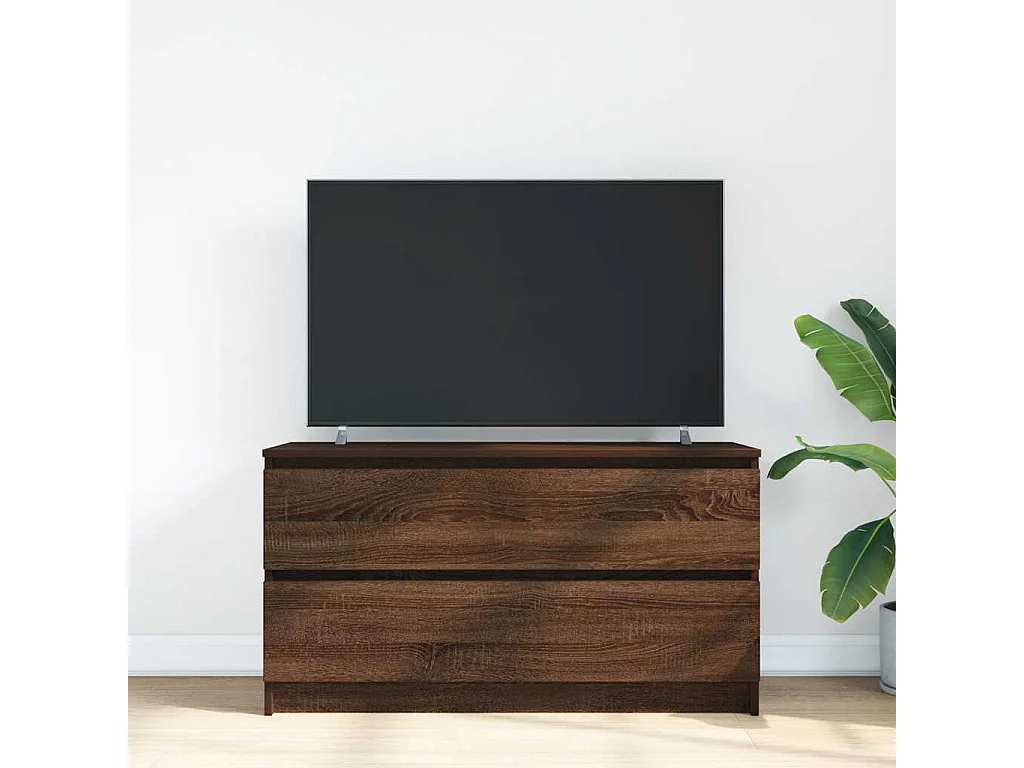 Tv-meubel | Tv-Bank | TV-kast100x35x54 cm bewerkt hout bruin eikenkleur