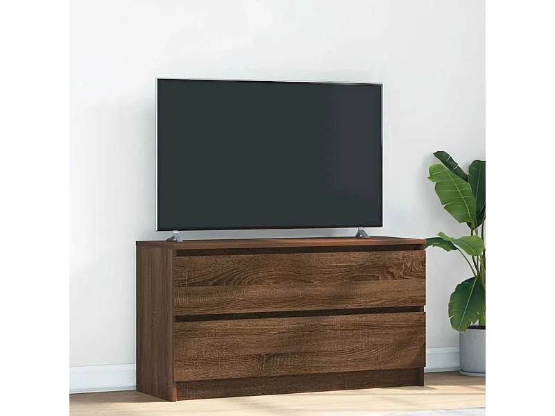 Meuble TV | Banc TV | Armoire TV chêne marron 100x35x54 cm bois d'ingénierie