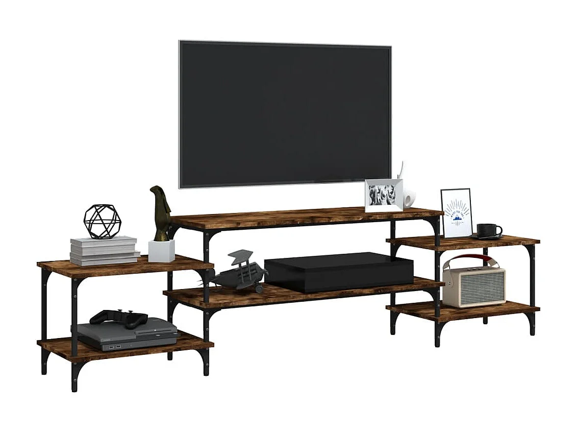 Mueble para TV  | Gabinete de TV |  Mueble de salón madera contrachapada roble ahumado 197x35x52 cm