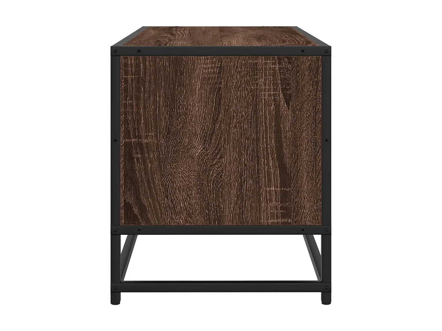 Tv-meubel | Tv-Bank | TV-kast80x34,5x40 cm bewerkt hout metaal bruin eikenkleur