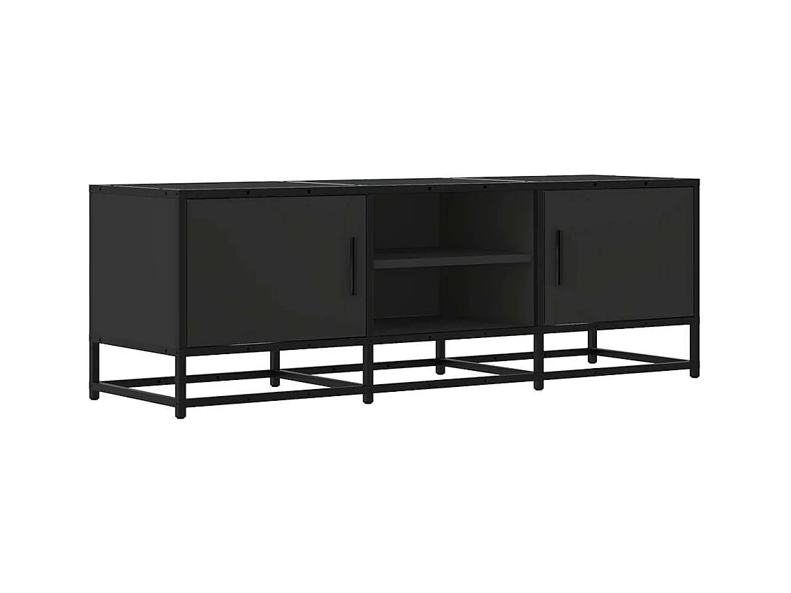 Mueble de TV | Mueble de salón madera de ingeniería y metal negro 120x35x41 cm