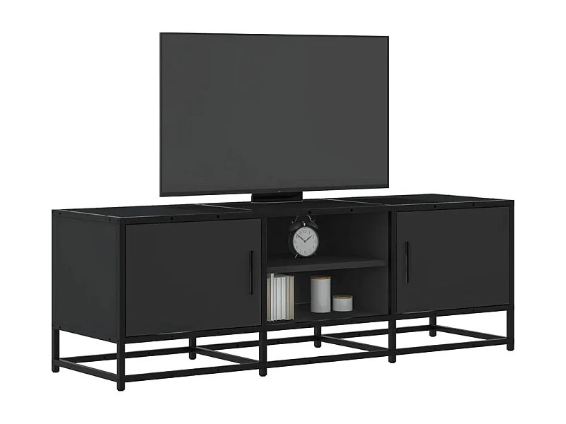 Tv-meubel | Tv-Bank | TV-kast120x35x41 cm bewerkt hout en metaal zwart