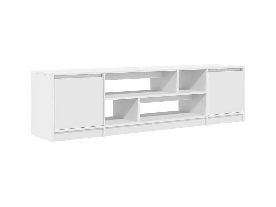 Mueble de TV | Mueble de salón de madera de ingeniería blanco 188,5x41x50 cm