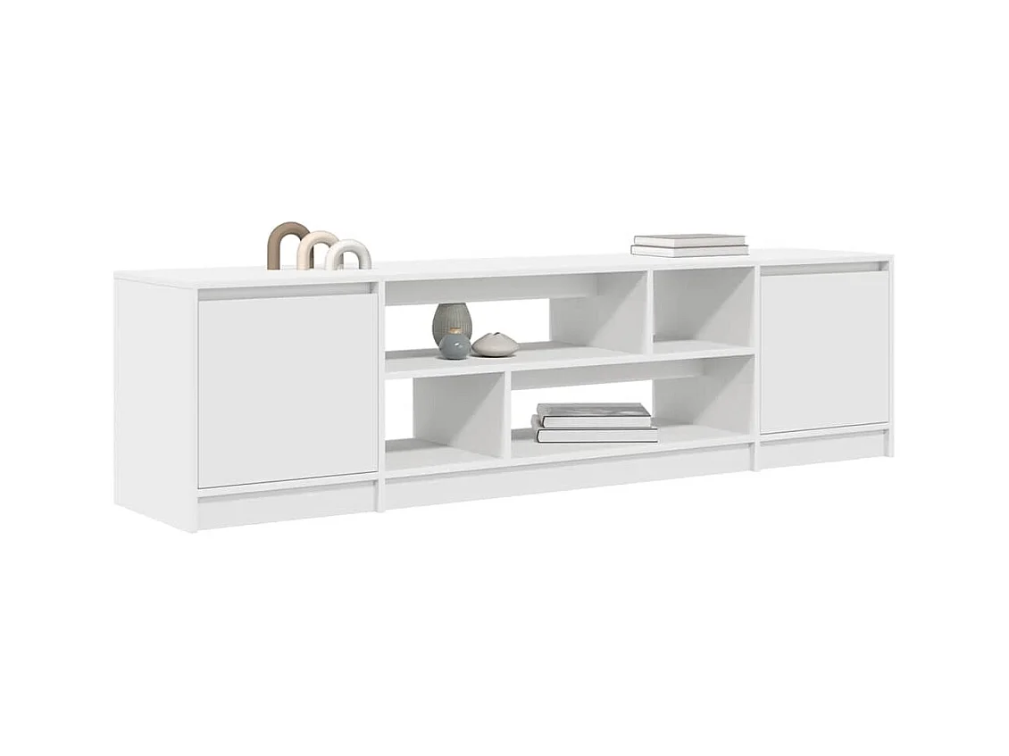 Mueble de TV | Mueble de salón de madera de ingeniería blanco 188,5x41x50 cm