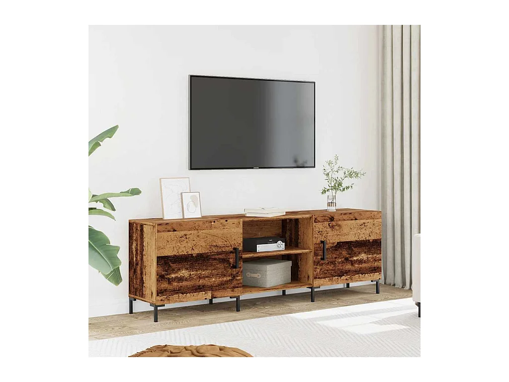 Mueble de TV | Mueble de salón madera de ingeniería envejecida 150x30x50 cm