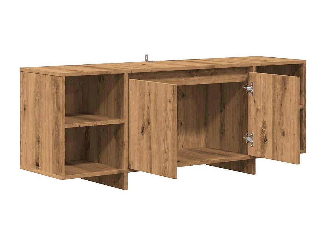 Meuble TV | Banc TV | Armoire TV chêne artisanal 130x35x50 cm bois d'ingénierie