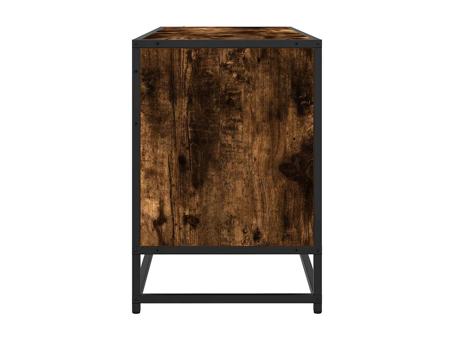 Mueble TV | Gabinete de TV | Mueble de salón metal y madera ingeniería roble humo 100x35x50 cm