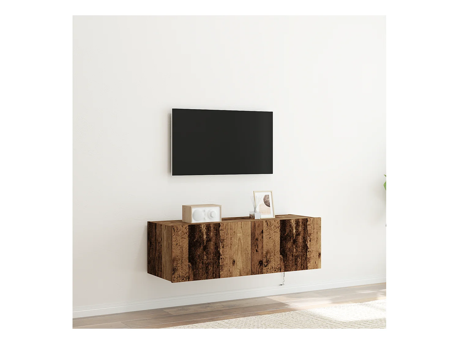 Mueble de TV | Mueble de salón Montado en la Pared Madera vieja 100 x 35 x 31 cm