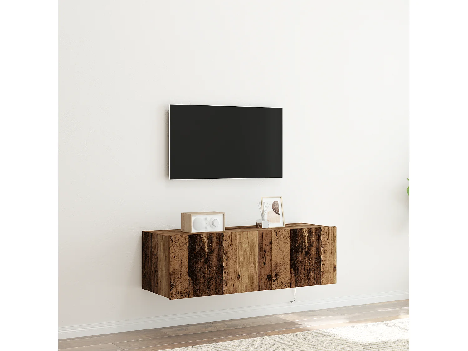 Mueble de TV | Mueble de salón Montado en la Pared Madera vieja 100 x 35 x 31 cm
