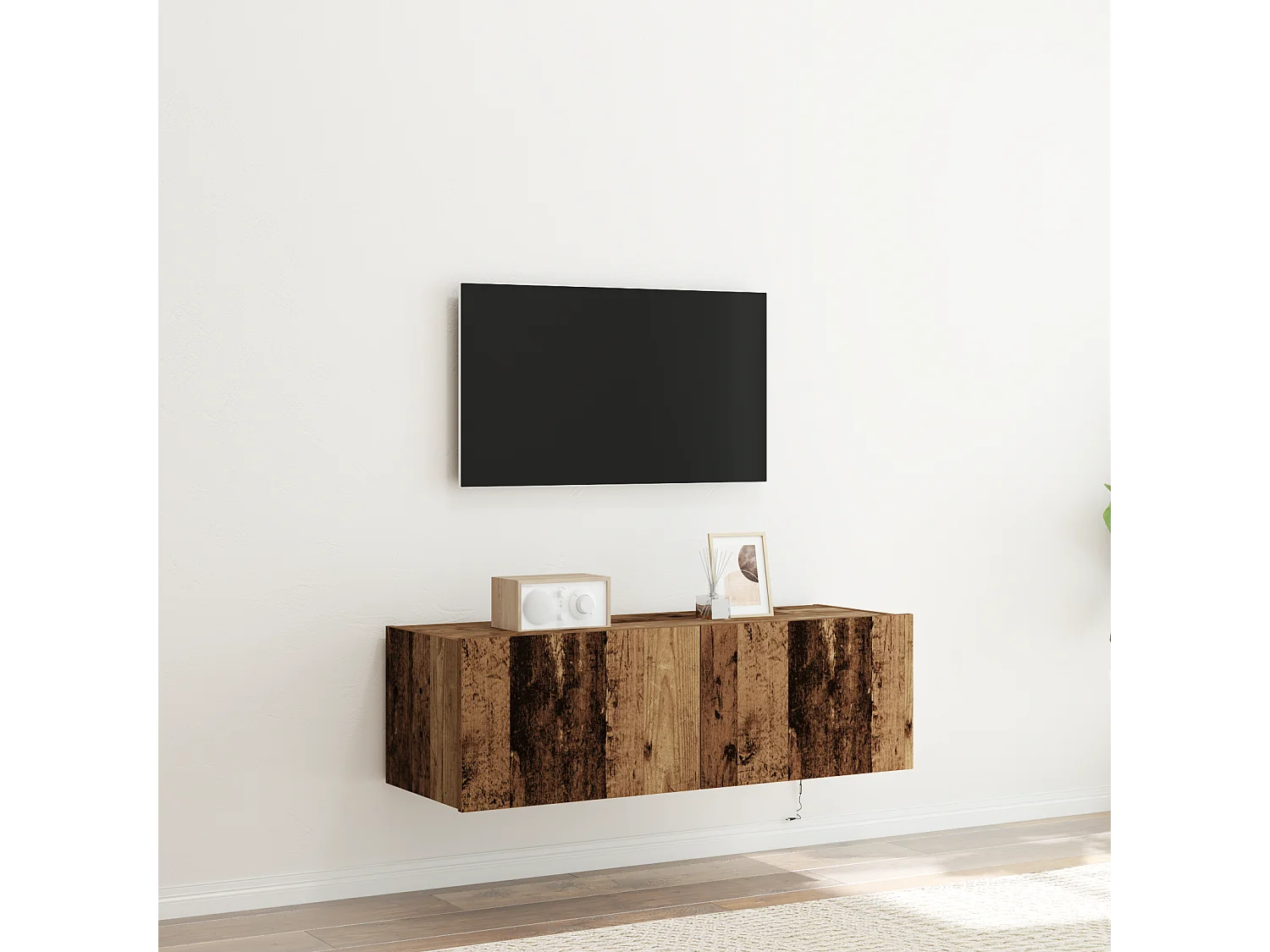 Mueble de TV | Mueble de salón Montado en la Pared Madera vieja 100 x 35 x 31 cm