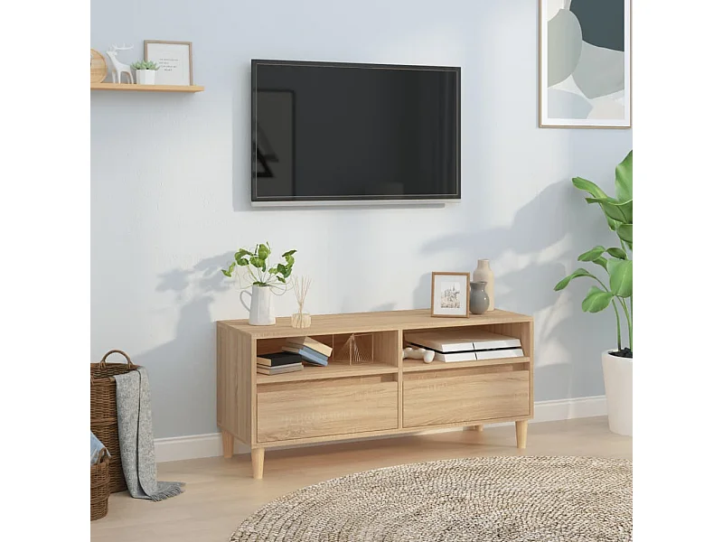 Mobile TV | Armadietto TV Rovere Sonoma 100x34,5x44,5 cm in Legno Multistrato