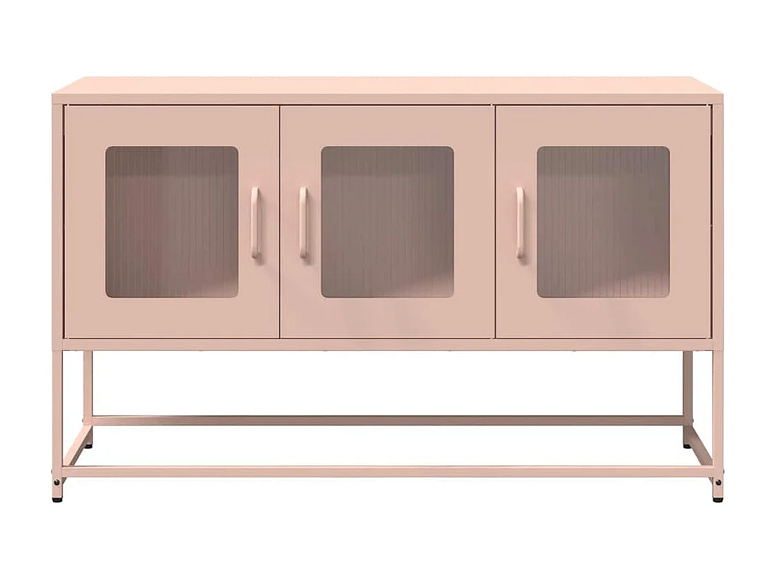 Mueble para TV  | Gabinete de TV |  Mueble de salón acero laminado en frío rosa 100,5x39x60,5 cm