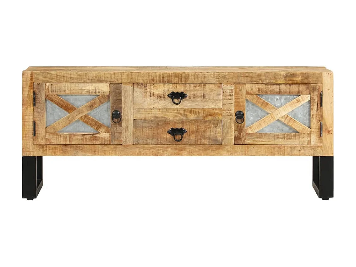 Meuble TV | Banc TV | Armoire TV 110x30x45 cm Bois de manguier brut