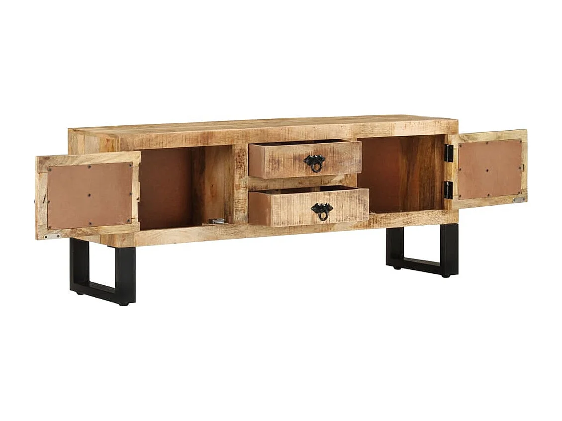 Meuble TV | Banc TV | Armoire TV 110x30x45 cm Bois de manguier brut