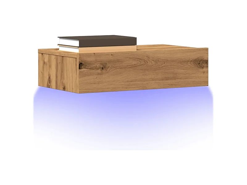 Mueble de TV | Mueble de salón con luces LED roble artisan 60x35x15,5 cm