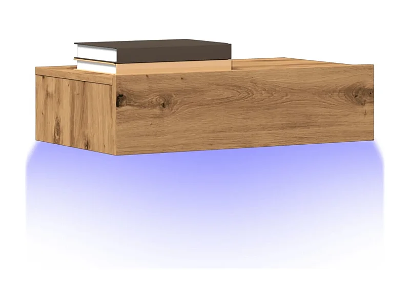 Mueble de TV | Mueble de salón con luces LED roble artisan 60x35x15,5 cm