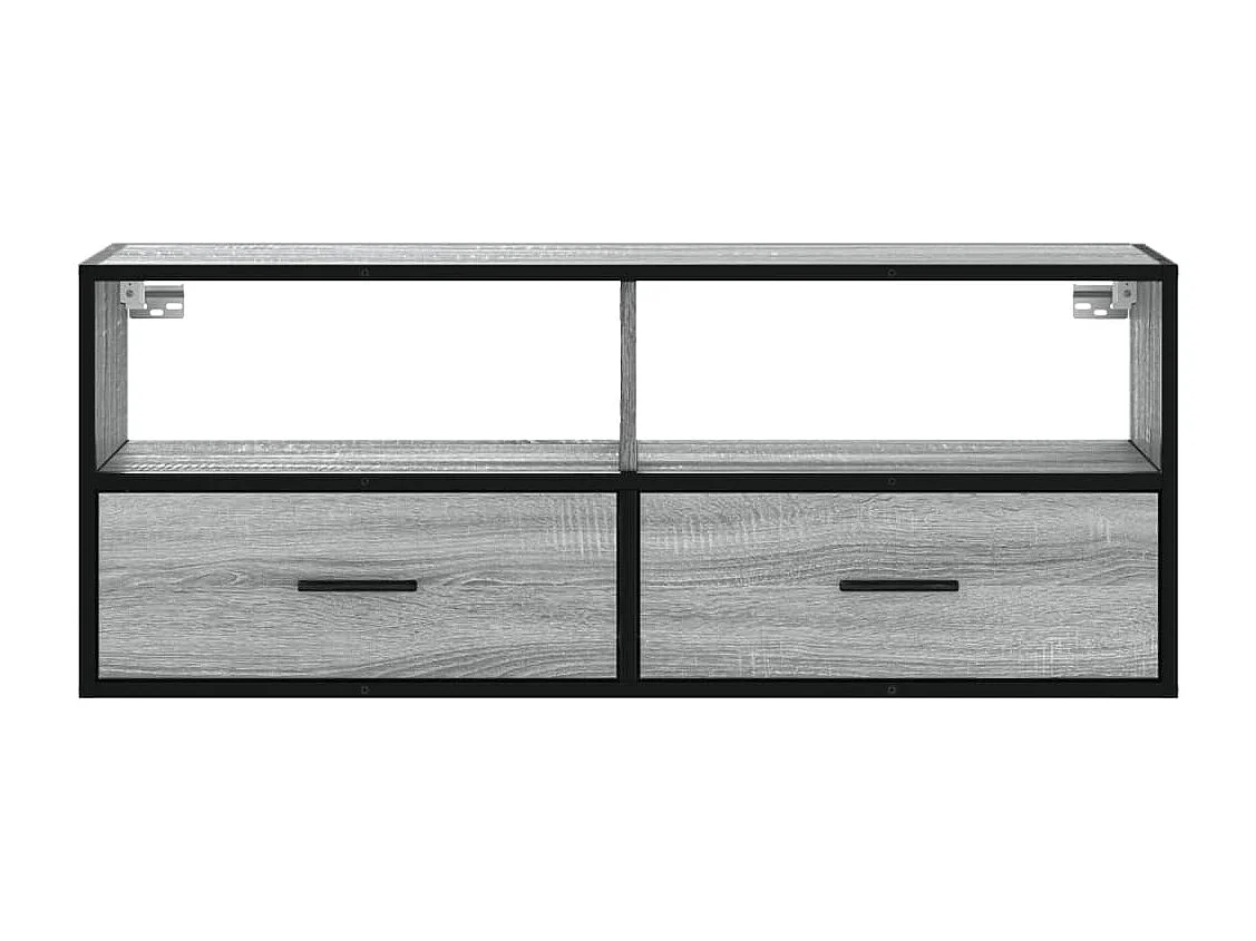 Meuble TV | Banc TV | Armoire TV sonoma gris 100x31x39,5 cm bois d'ingénierie et métal