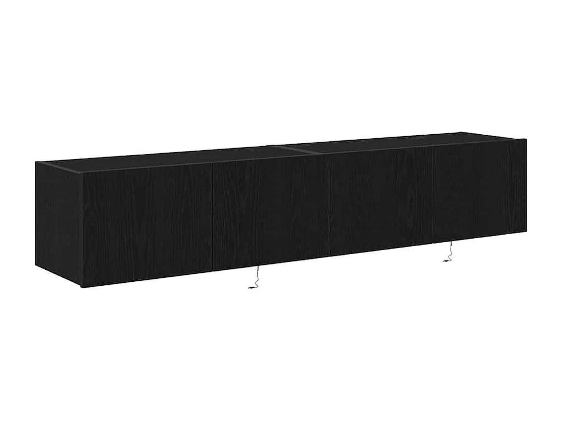 Mueble de TV | Mueble de salón Montado en la Pared Roble negro 80 x 35 x 31 cm