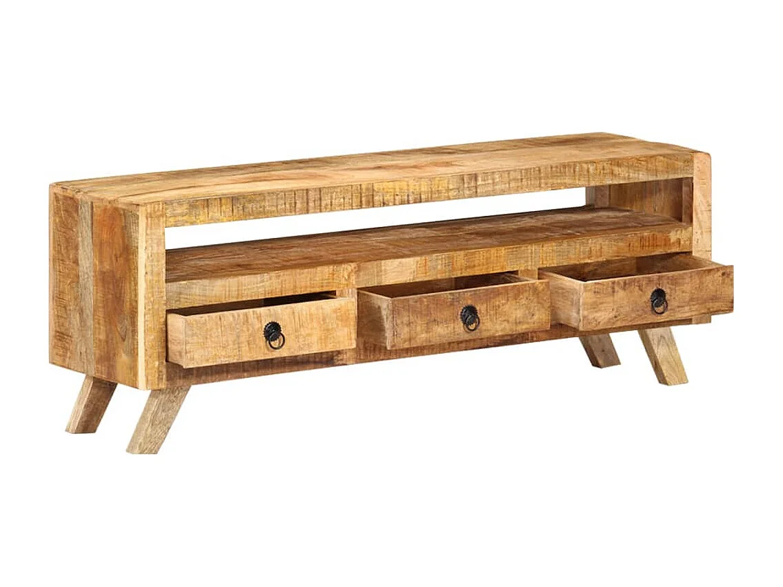 Meuble TV | Banc TV | Armoire TV 110x30x40 cm Bois massif de manguier