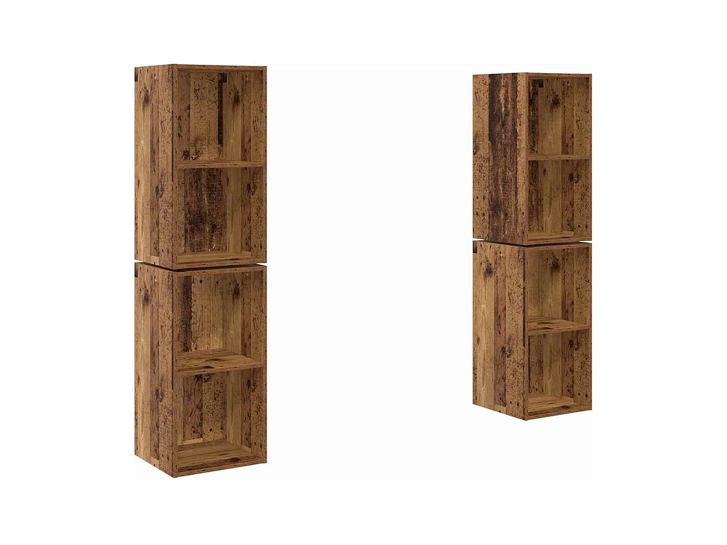Wand TV kast | Tv-meubel | Tv-Bank 4 pcs Oude hout 37 x 37 x 72 cm Bewerkt hout