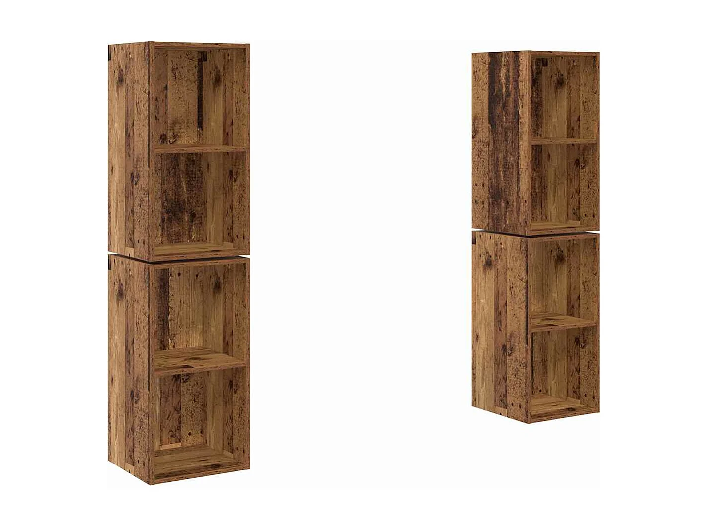 Wand TV kast | Tv-meubel | Tv-Bank 4 pcs Oude hout 37 x 37 x 72 cm Bewerkt hout