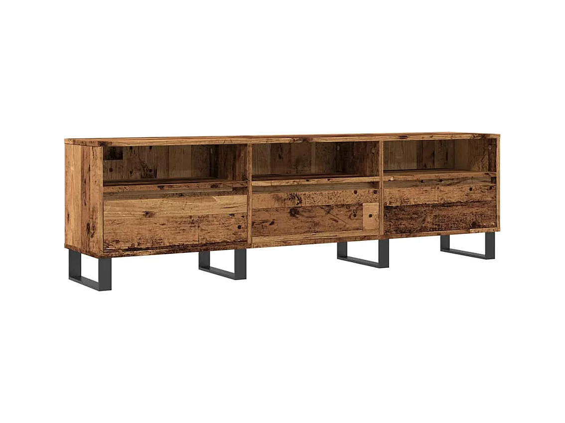 Tv-meubel | Tv-Bank | TV-kast150x30x44,5 cm bewerkt hout oud houtkleurig