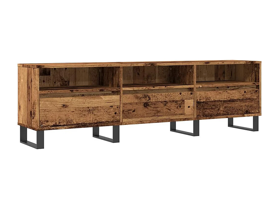 Meuble TV | Banc TV | Armoire TV vieux bois 150x30x44,5 cm bois d'ingénierie