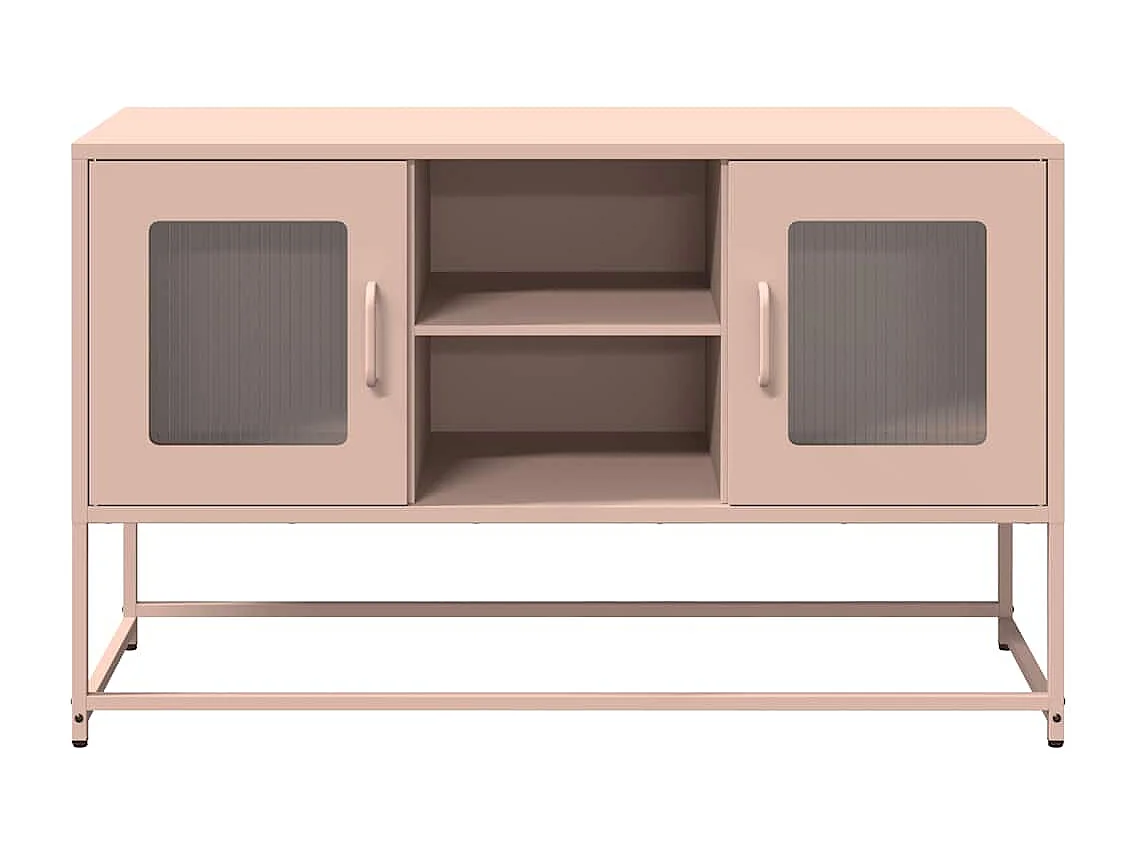 Mueble para TV  | Gabinete de TV |  Mueble de salón de acero rosa 100,5x39x60,5 cm