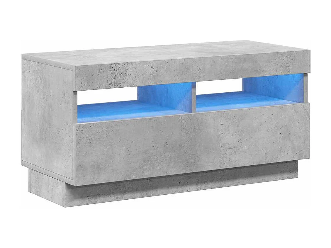 Mueble de TV | Mueble de salón con luces LED gris hormigón 80x35x40 cm