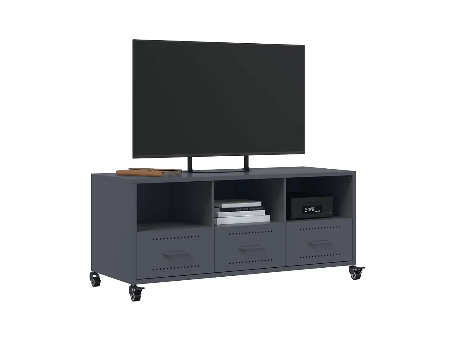 Mueble de TV | Mueble de salón acero gris antracita 100,5x39x43,5 cm