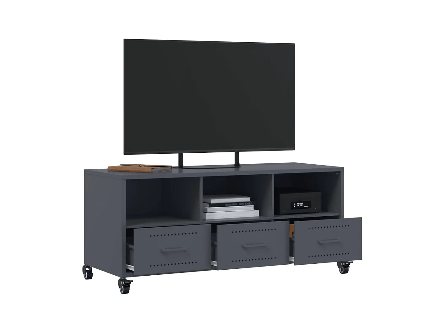 Mueble de TV | Mueble de salón acero gris antracita 100,5x39x43,5 cm
